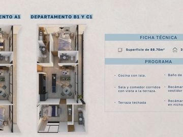 DEPARTAMENTO DE DOS RECAMARAS EN VENTA TEMOZON NORTE