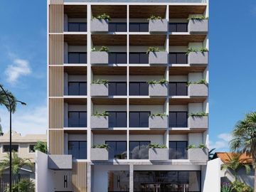 VENTA DE DEPARTAMENTO EN PUERTO MORELOS CON PISCINA/RESTAURANTE/ROOFTOP