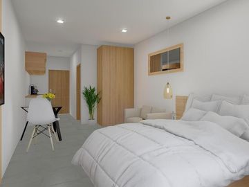 VENTA DE DEPARTAMENTO EN PUERTO MORELOS CON PISCINA/RESTAURANTE/ROOFTOP