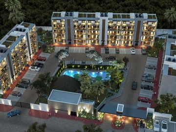 DEPARTAMENTO DE 2 HABITACIONES EN RESIDENCIAL DE PUERTO MORELOS CERCA DEL MAR