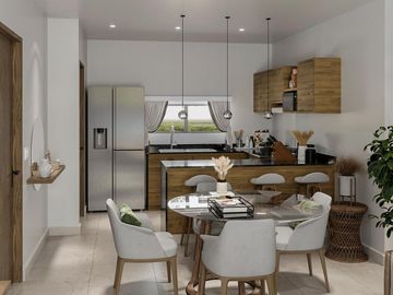 DEPARTAMENTO DE 2 HABITACIONES EN RESIDENCIAL DE PUERTO MORELOS CERCA DEL MAR