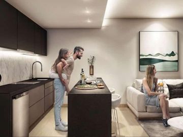 Estudio cerca de la 5ta avenida con alberca en rooftop