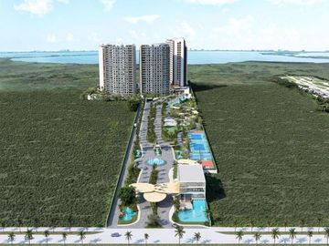 Departamento en venta vista al mar y laguna en Cancun, minigolf +30 amenidades