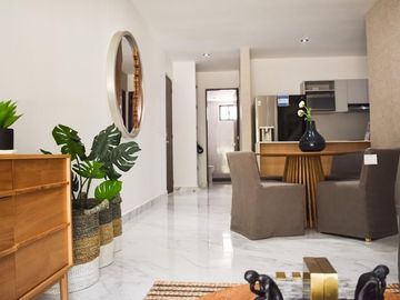 VENTA DE DEPARTAMENTO EN CANCUN DE 2 HAB CON ALBERCA ZONA SUR