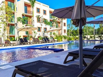 VENTA DE DEPARTAMENTO EN CANCUN DE 2 HAB CON ALBERCA ZONA SUR