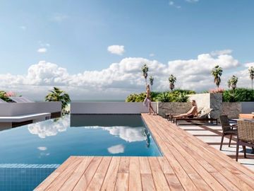 Enorme departamento beachfront de 3 recamaras con jacuzzi y rooftop