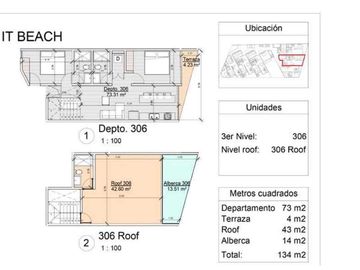 Penthouse de Dos Habitaciones Frente al Mar en Playa del Carmen