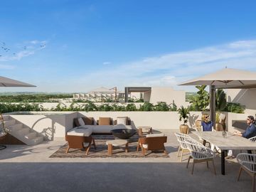 DEPARTAMENTO EN VENTA DE 2 HABITACIONES EN PLAYA DEL CARMEN GIMNASIO/ALBERCA/GOLF