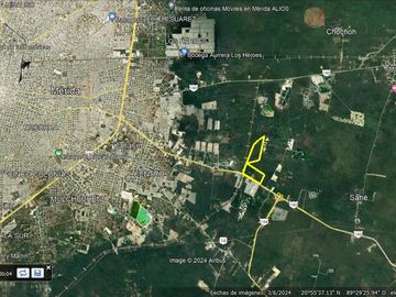 Venta Terreno de 90 Hectáreas Todo o Por Partes, Tren Maya, Teya, Mérida Yucatan