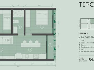 En Venta Departamento 2 Habitaciones en el Centro de Playa del Carmen