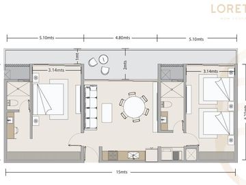 Loreta Venta de Departamentos, Residencial Lausana