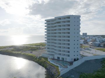 Departamento en VENTA AMUEBLADO Y EQUIPADO, terraza con vista al mar, ALBERCA, Riviera Veracruzana