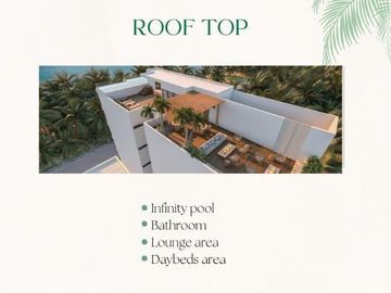 DEPARTAMENTO CON ROOF VISTA AL MAR DE PUERTO MORELOS / 2 HABITACIONES / ROI
