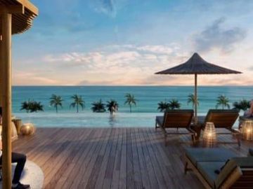 Estudio beachfront amueblado en el malecón con vista al mar