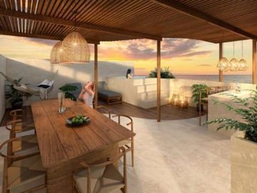 Estudio beachfront amueblado en el malecón con vista al mar