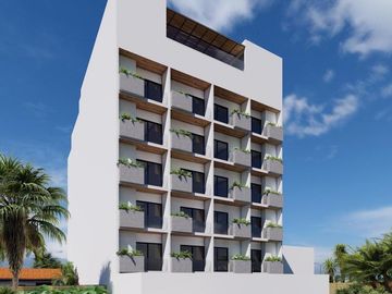 DEPARTAMENTO EN VENTA CON VISTA AL MAR EN PUERTO MORELOS CON ROOFTOP/ALBERCA
