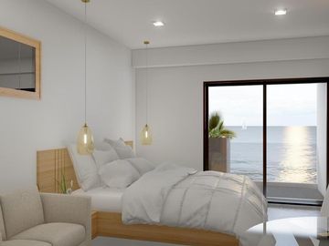 DEPARTAMENTO EN VENTA CON VISTA AL MAR EN PUERTO MORELOS CON ROOFTOP/ALBERCA