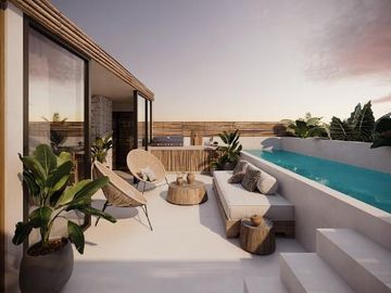 PENTHOUSE 2 HABITACIONES LOCK OFF / ALBERCA EN ROOF, GYM /CERCA DEL MAR EN TULUM