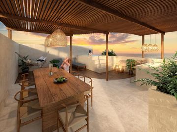 DEPARTAMENTO ESTUDIO FRENTE AL MAR CON JACUZZI AMUEBLADA  EN MAHAHUAL