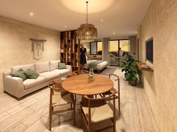 DEPARTAMENTO ESTUDIO FRENTE AL MAR CON JACUZZI AMUEBLADA  EN MAHAHUAL