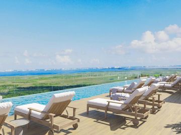 Departamento en venta en Cancún, vista a la laguna y cancha de padél !