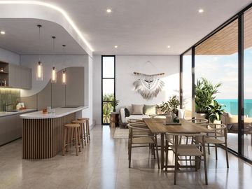 Penthouse con rooftop frente al mar en venta en Telchac Puerto