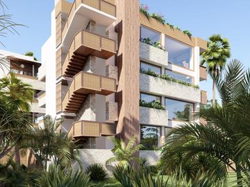 Lujoso departamento a pie de playa de 3 habitaciones y 3 baños en Mahahual