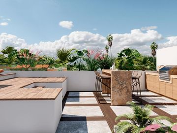 Lujoso departamento a pie de playa de 3 habitaciones y 3 baños en Mahahual