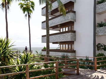 Lujoso departamento a pie de playa de 3 habitaciones y 3 baños en Mahahual
