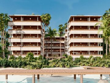 Lujoso departamento a pie de playa de 3 habitaciones y 3 baños en Mahahual