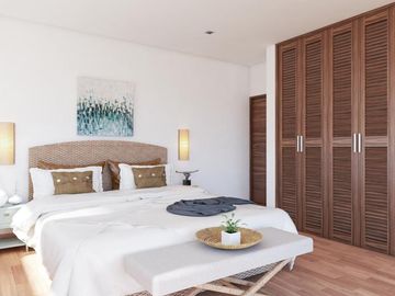 Lujoso departamento a pie de playa de 3 habitaciones y 3 baños en Mahahual