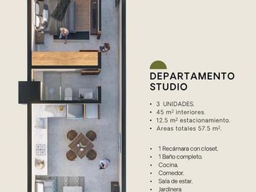 Departamento en Venta tipo Studio - Colonia México