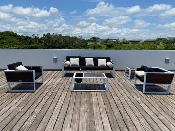 PUNTA TIBURON, Departamento en RENTA con vista al campo de golf y al manglar, 3 recamaras con baño