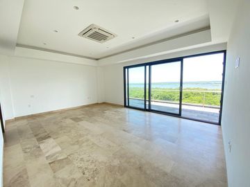 PUNTA TIBURON, Departamento en RENTA con vista al campo de golf y al manglar, 3 recamaras con baño