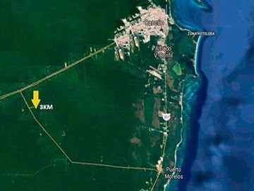 20 Hectáreas en la  Ruta de los  Cenotes – Puerto Morelos, Quintana Roo , mex.