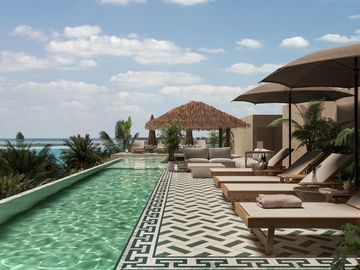 Departamento en venta en Bacalar de 3 habitaciones con vista a la laguna