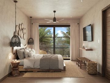 Departamento en venta en Bacalar de 3 habitaciones con vista a la laguna