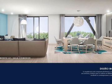 MAROMA RESIDENCIAL, Penthouse en VENTA de 2 recamaras, family room y roof