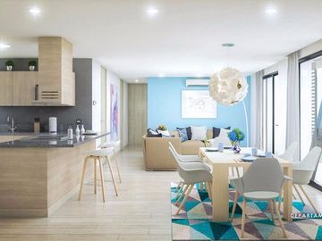 MAROMA RESIDENCIAL, Penthouse en VENTA de 2 recamaras, family room y roof