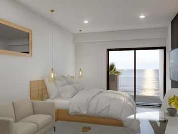 Estudio con vista al mar amueblado, equipado y con acabados de lujo