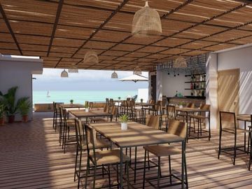 Estudio con vista al mar amueblado, equipado y con acabados de lujo