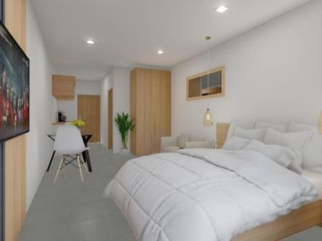Estudio con vista al mar amueblado, equipado y con acabados de lujo