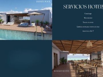 Estudio con vista al mar amueblado, equipado y con acabados de lujo