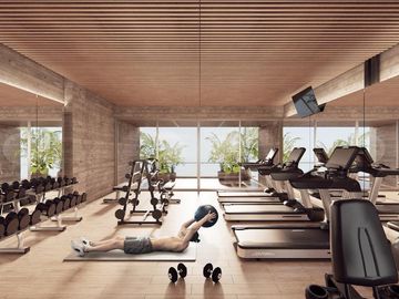 Venta de departamento en Cancun de 2hab con gimnasio y coworking