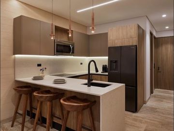 Venta de departamento en Cancun de 2hab con gimnasio y coworking