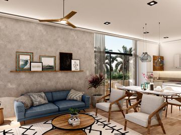 DEPARTAMENTO DE SUPER LUJO EN VENTA EN BACALAR 2 HABITACIONES, ALBERCA, GYM, ACCESO A LA LAGUNA