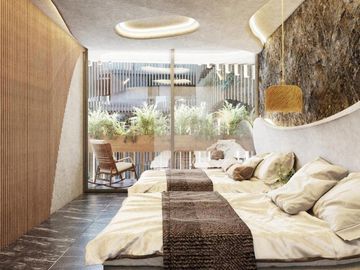Penthouse beach front en venta en Bahia Tankah, Tulum de 3 habitaciones (MTK)