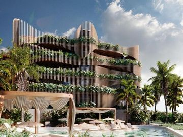 Penthouse beach front en venta en Bahia Tankah, Tulum de 3 habitaciones (MTK)