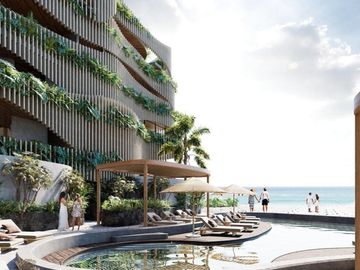 Penthouse beach front en venta en Bahia Tankah, Tulum de 3 habitaciones (MTK)