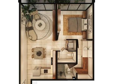 Departamento en venta de 1 recámara en Dzityá